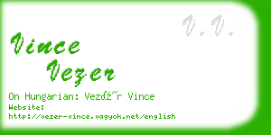 vince vezer business card